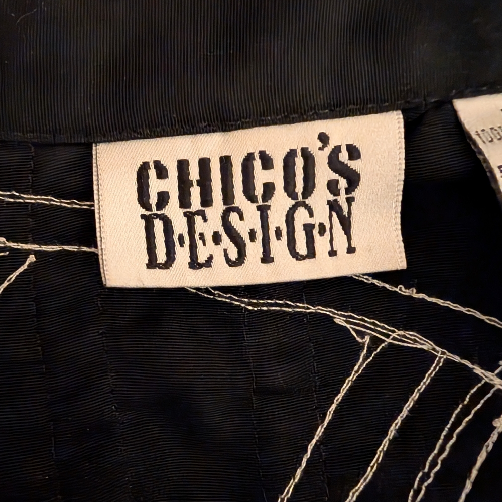 Chico's Black And Gray Patchwork Jacket - image 8